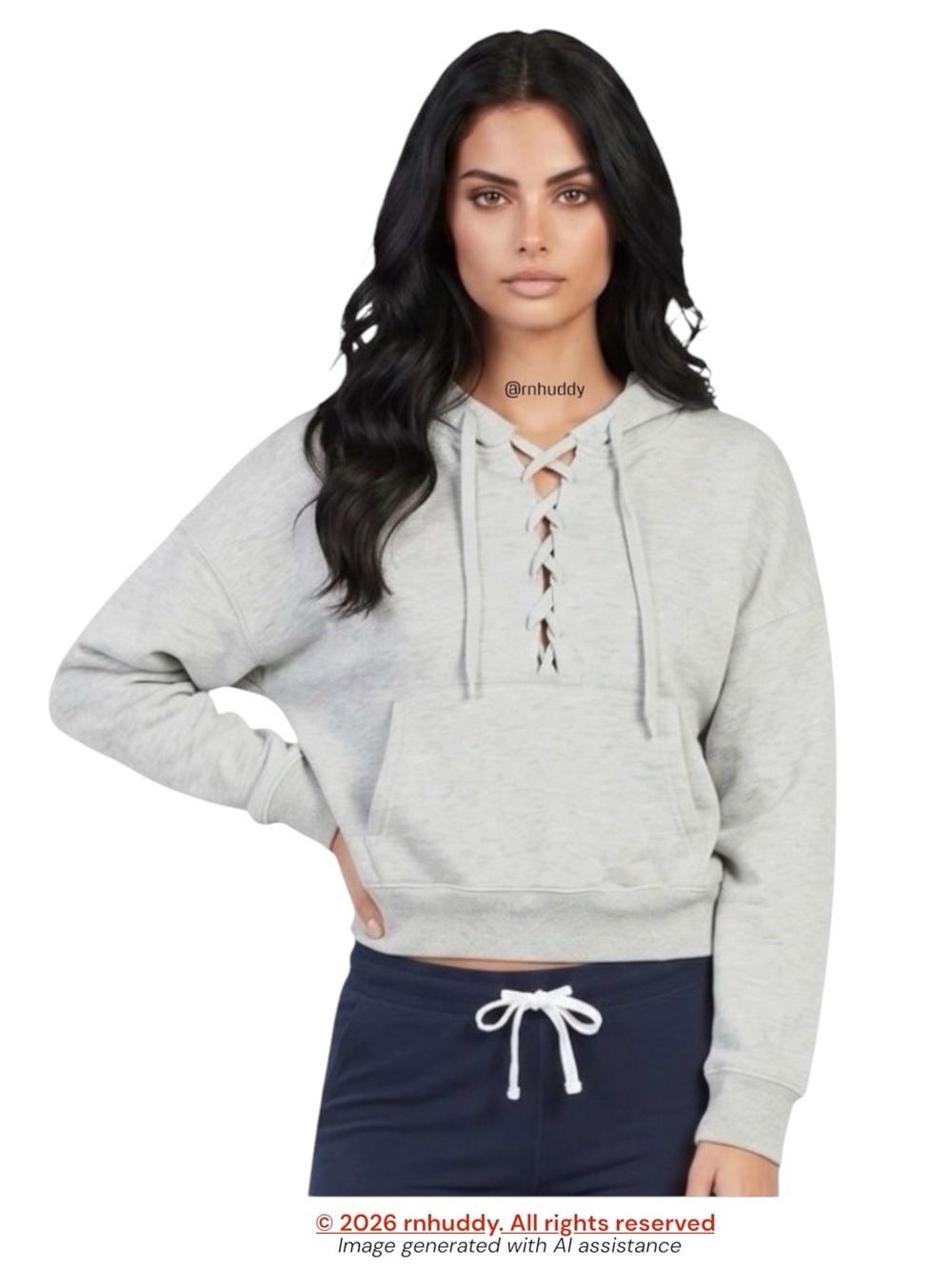 Free People Movement S grey Believe It Lace Up Hoodie